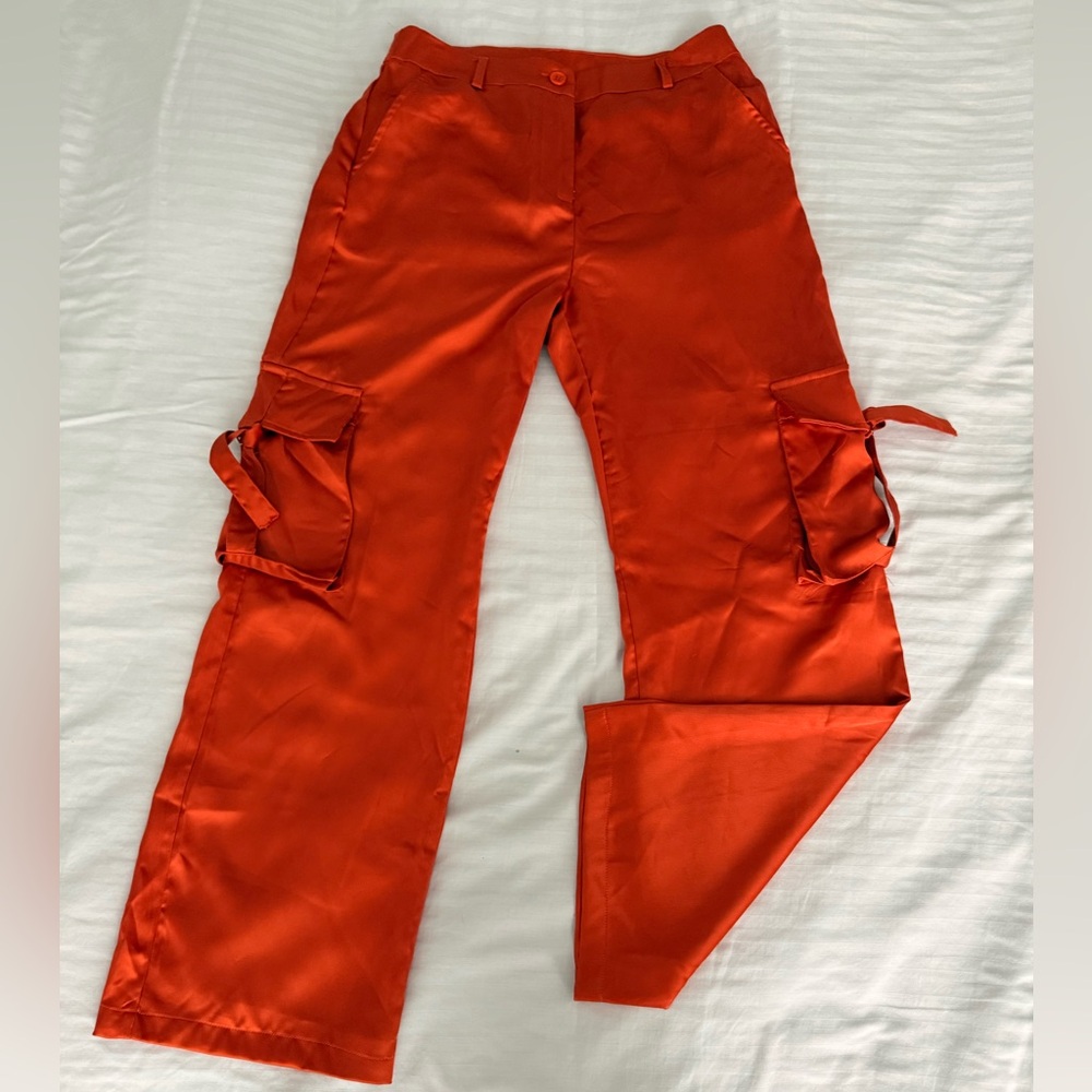 Sincerely Jules Vibrant Orange Cargo Pants